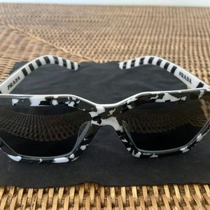Prada Black and White Camo Sunglasses